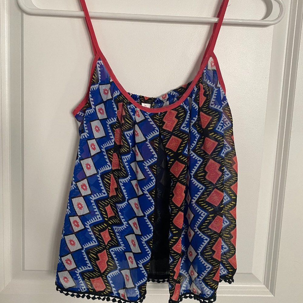 Blue and pink tank top